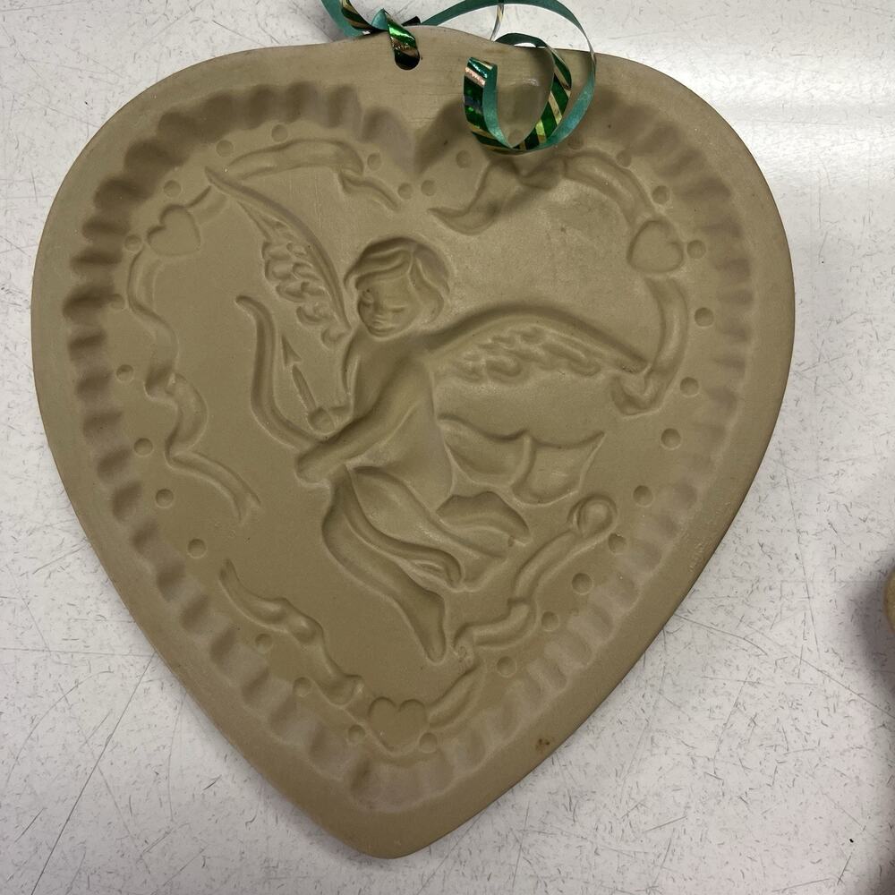 3 Vintage 80’s 90’s Lot Brown Bag Cookie Molds Gingerbread House, Heart, Angel - Picture 2 of 9